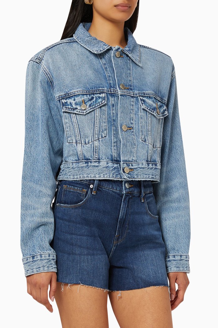 

Cropped and Classic Jacket, Blue