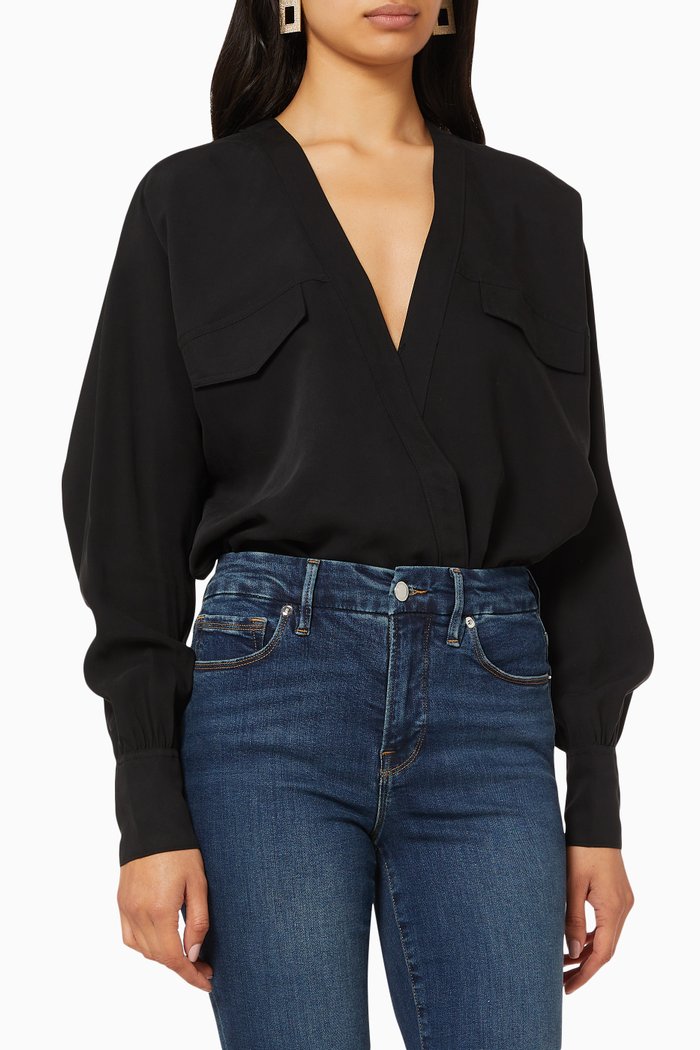 

Utility Wrap Bodysuit, Black