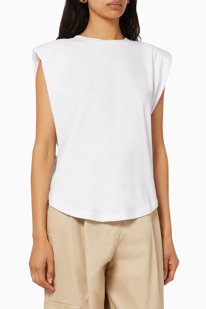 

Strong Shoulder Tank Top, White