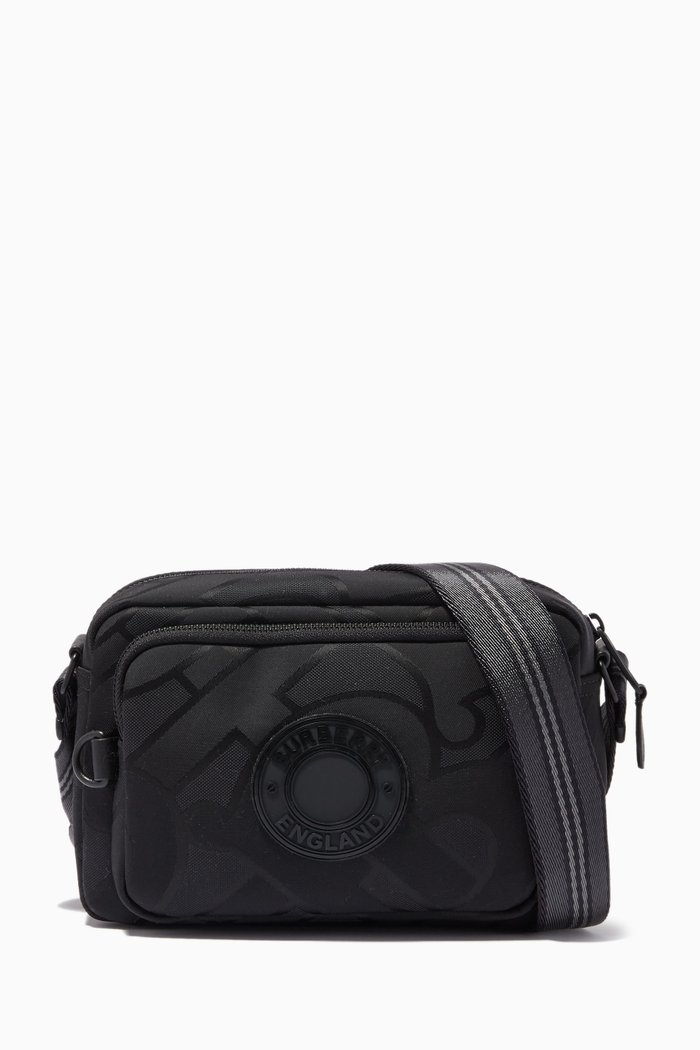 

Crossbody Bag in Monogram Jacquard, Black