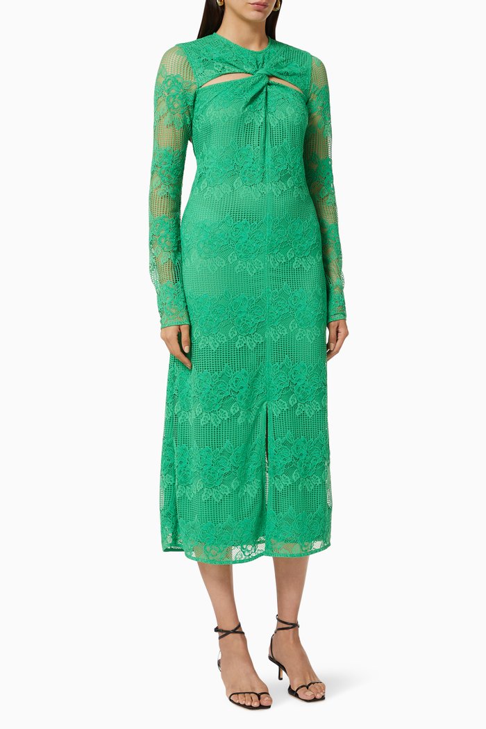 

Lace Midi Dress, Green