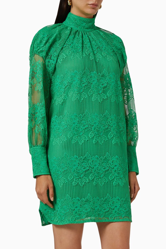 

Lace Mini Dress, Green