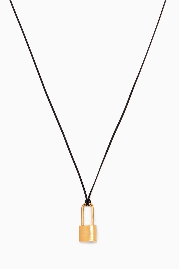 

Small Padlock Necklace in Gold-plated Sterling Silver