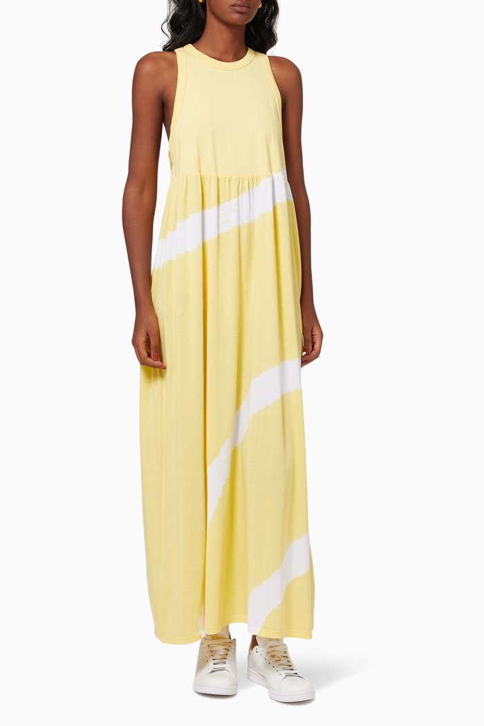 

Circle Tie Dye Dress in Organic Cotton, Yellow