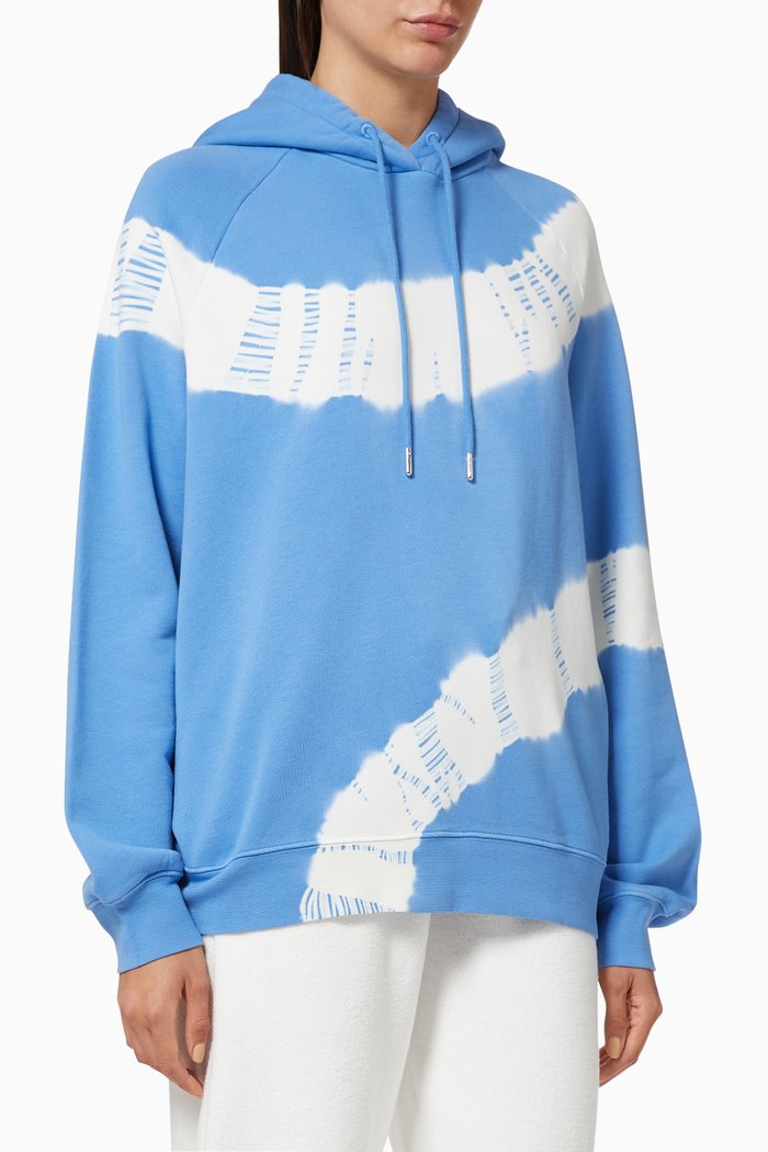 

Tie Dye Hoodie in Organic Cotton, Blue