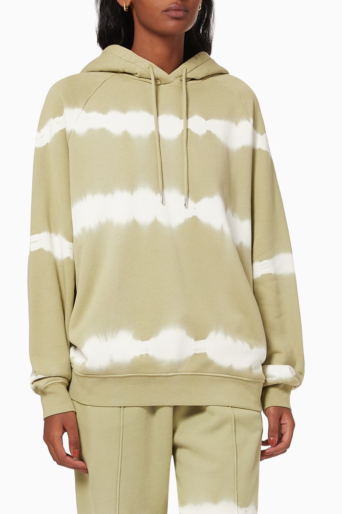

Loopback Tie Dye Hoodie in Organic Cotton, Brown
