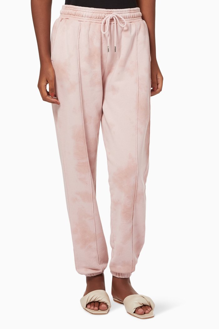 

Loopback Tie Dye Sweatpants in Organic Cotton, Pink