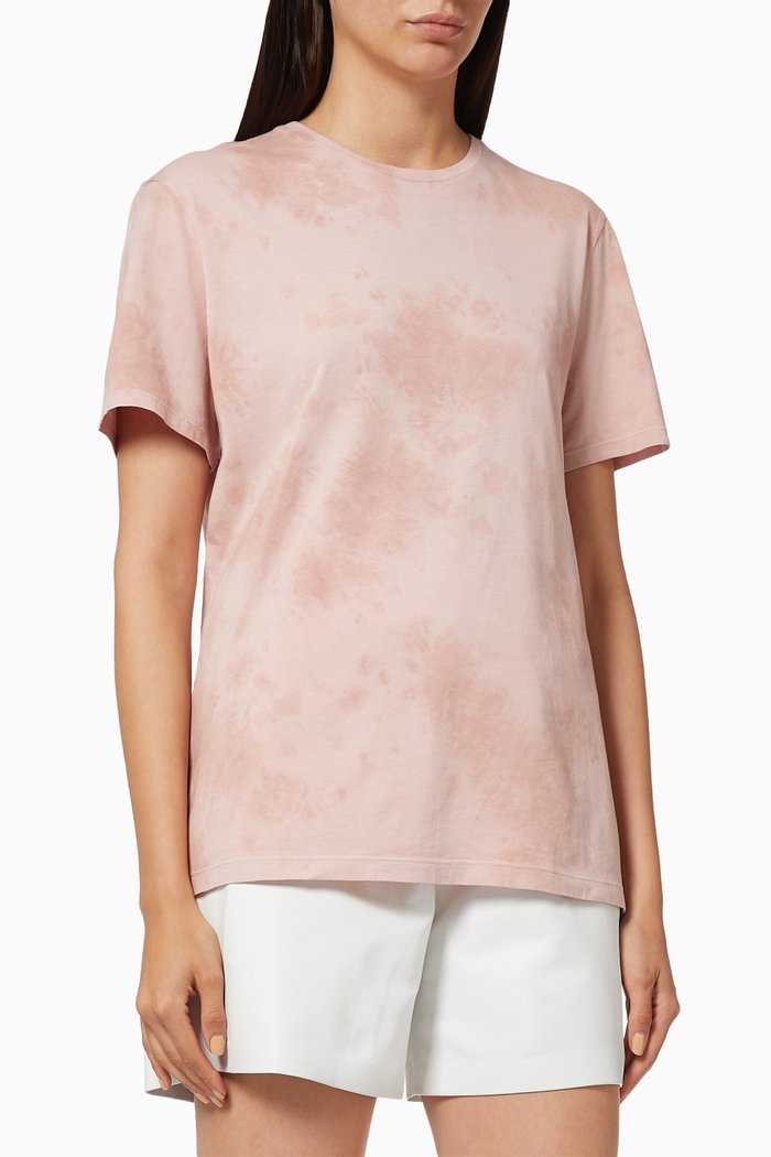 

Tie Dye T-shirt in Organic Cotton, Pink