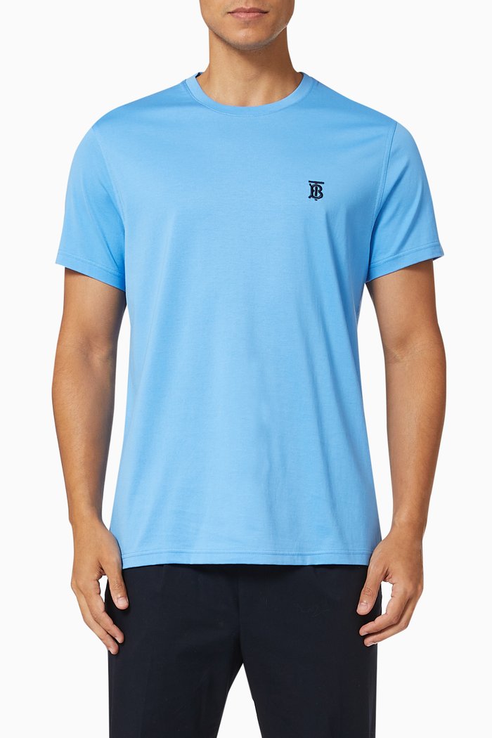 

Monogram Motif T-shirt in Cotton, Blue