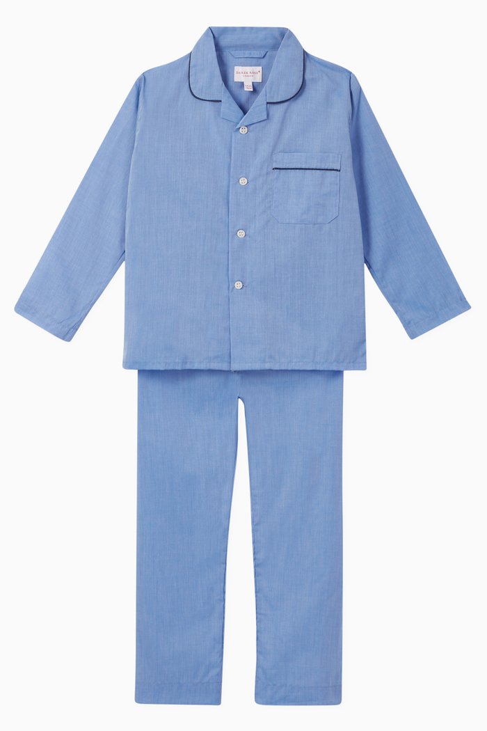 

Ledbury 40 Pyjama Set in Cotton, Blue