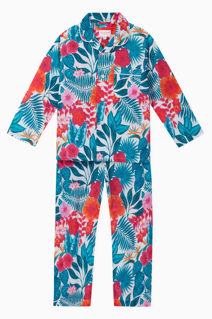 Ledbury 40 Cotton Pyjama Set, Multicolour