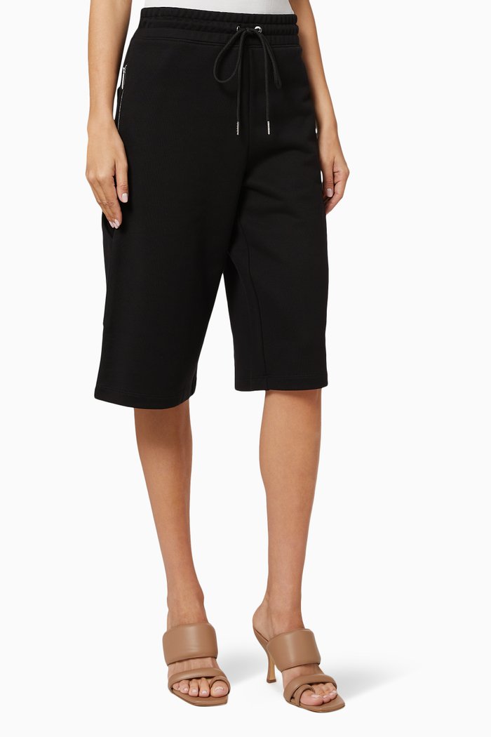 

Utility Cotton Track Shorts, Black