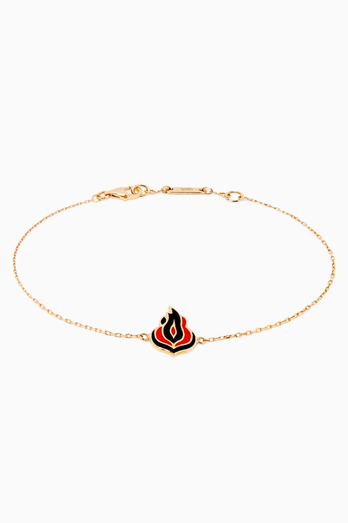 

Hobak Nar Enamel Bracelet in 18kt Yellow Gold