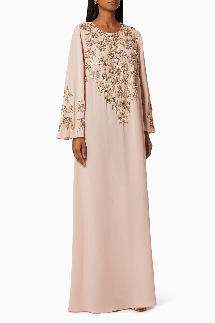 

Sequin Embroidered Jalabiya, Neutral