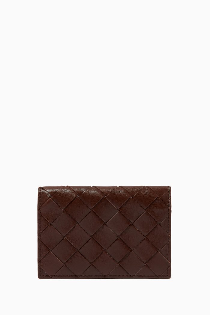 

Card Case in Intrecciato Nappa, Brown