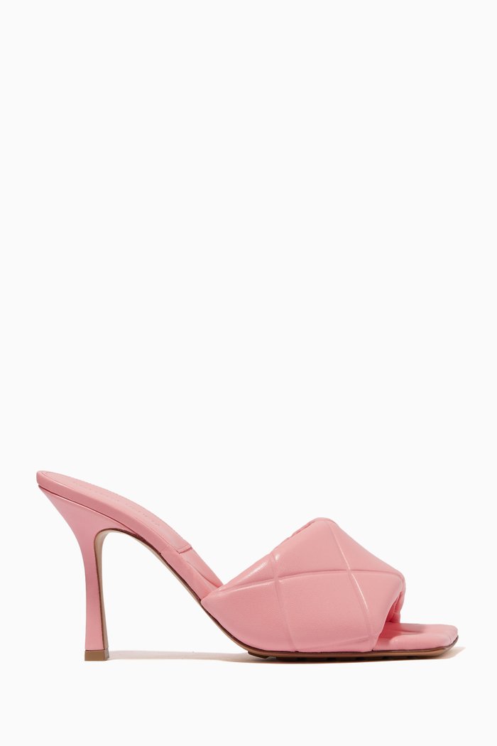 

Mule Sandals in Quilted Embossed Nappa, Pink