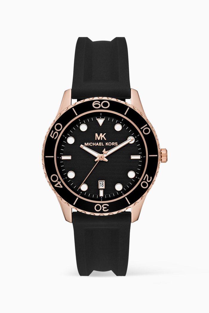 

Oversized Runway Quartz Watch, 40mm, Black