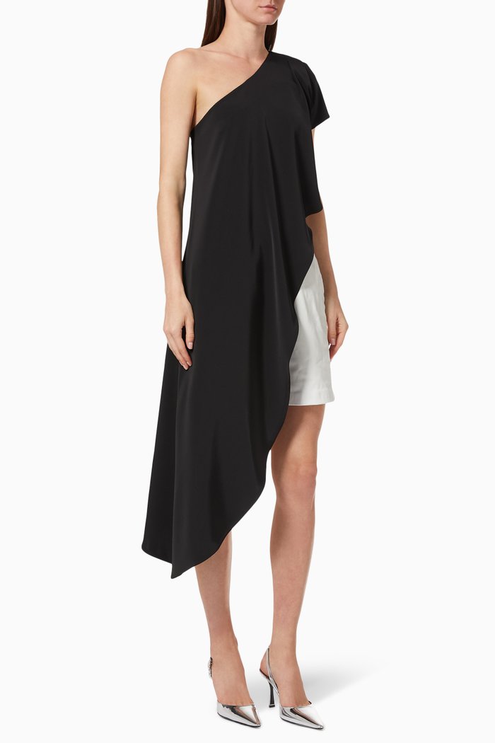 

Montana Asymmetrical Top in Crepe, Black