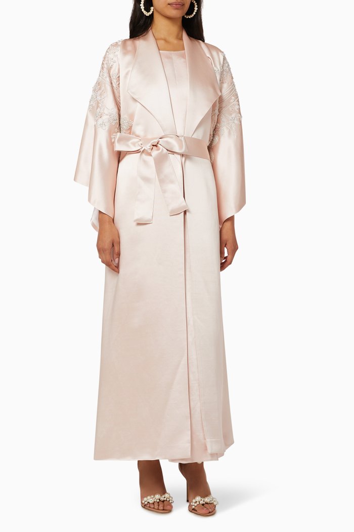 

Embroidered Kaftan Set, Pink