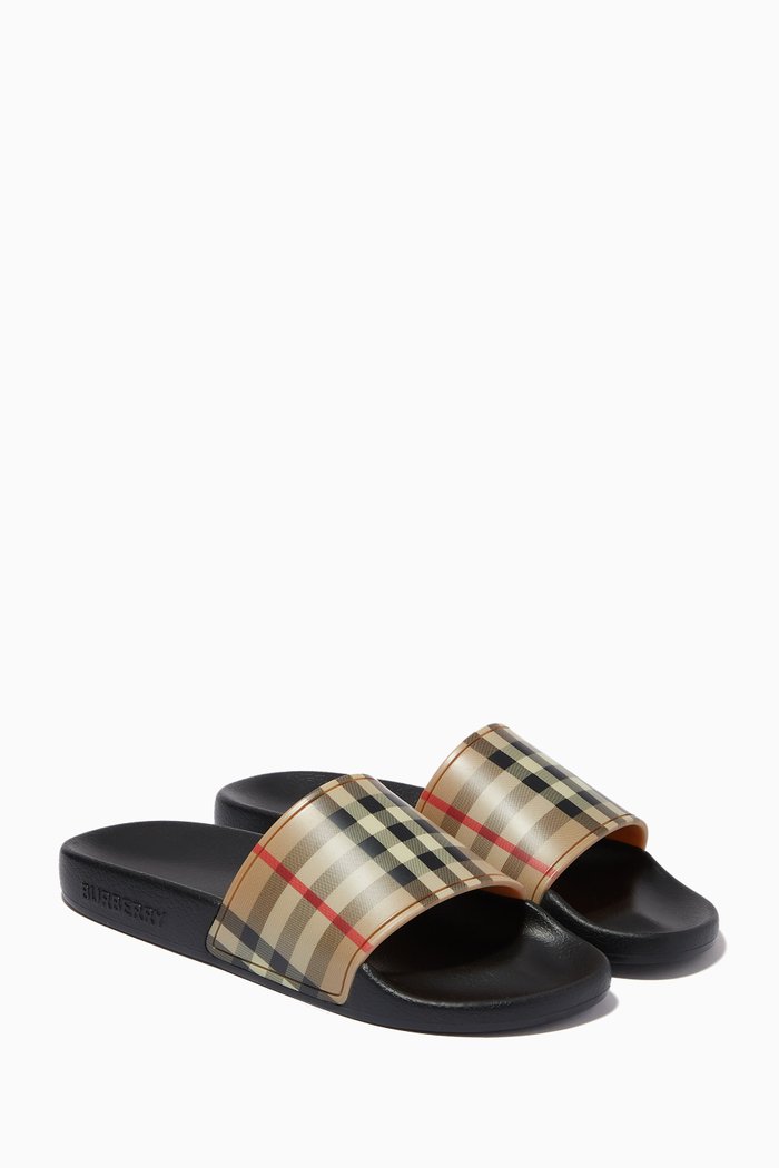 

Slides in Vintage Check, Neutral