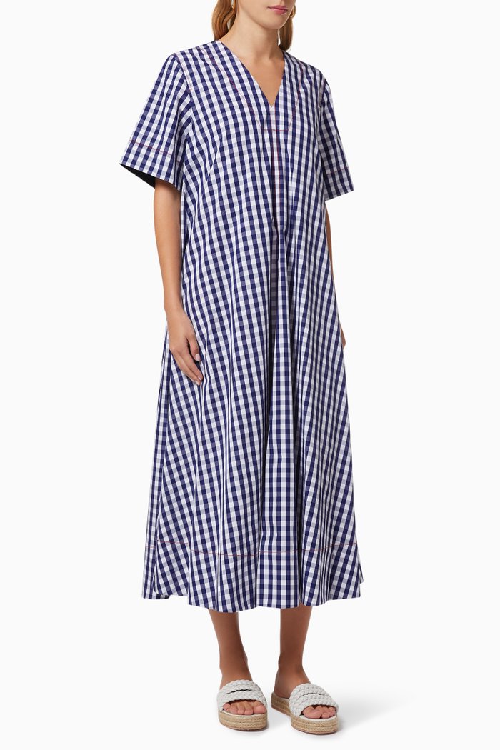 

Bessie Dress in Gingham Cotton, Blue