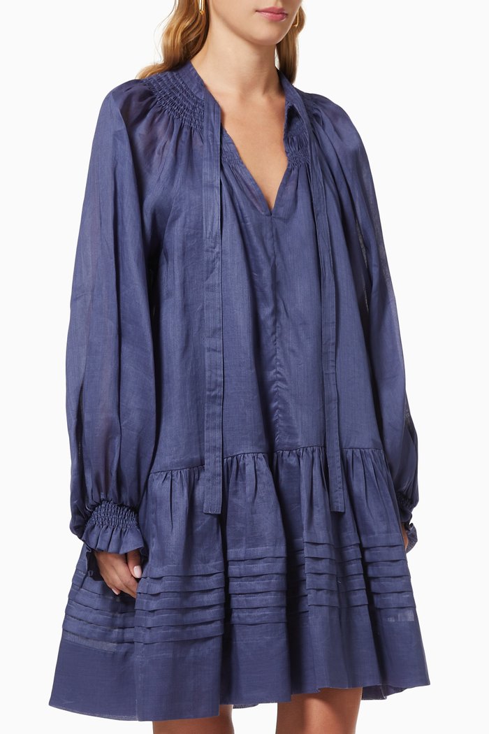 

Soma Tunic Dress in Ramie, Blue