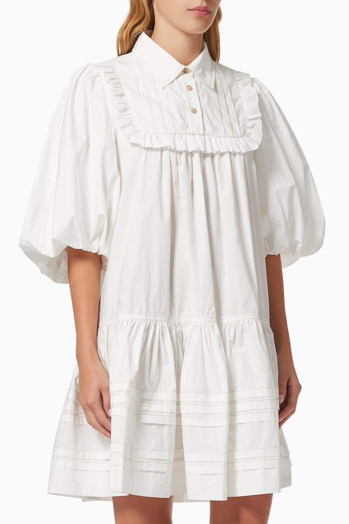 

Johannes Dress in Cotton Poplin, White