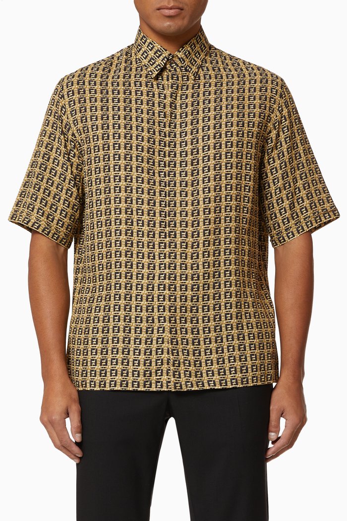 

Micro FF Woven Print Shirt, Neutral
