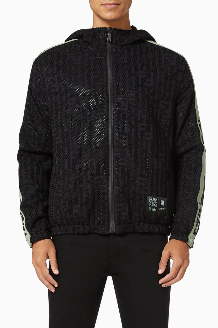 

Reversible FF Mesh Jacket in Nylon, Black