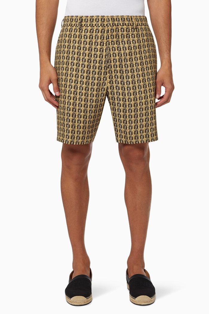 

Micro FF Woven Print Bermudas, Neutral