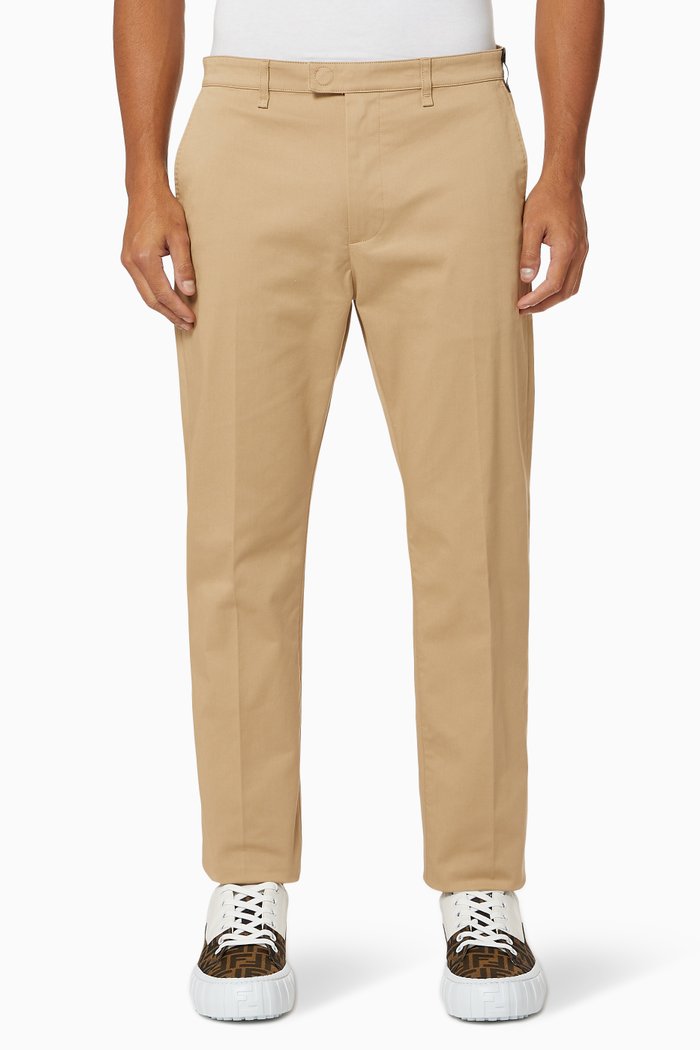 

Stretch Cotton Gabardine Pants, Neutral