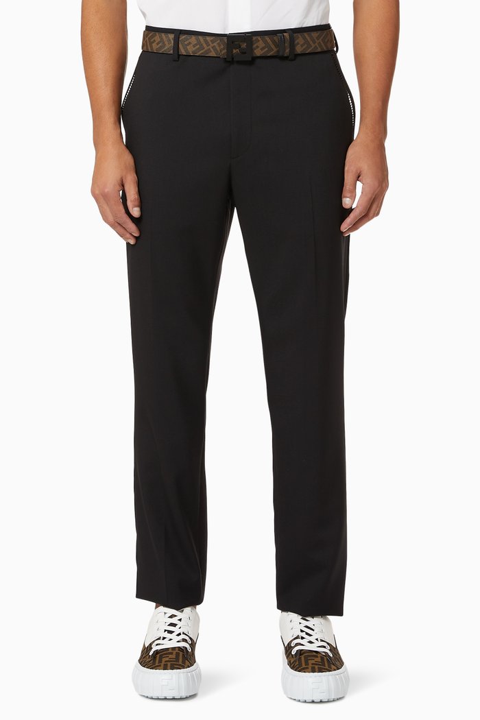 

Trousers in Fleece Wool, Black