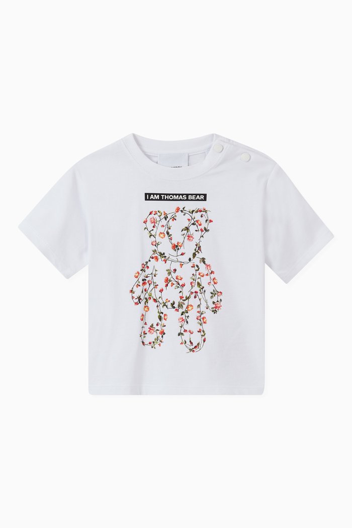 

T-shirt with Rose Teddy in Cotton, White
