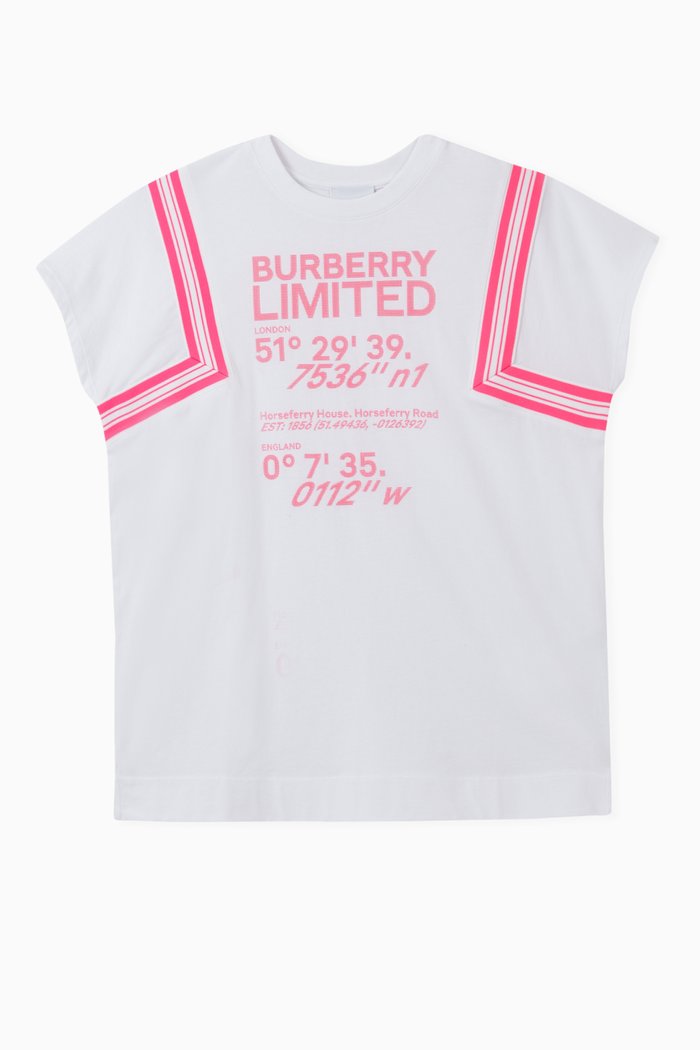

T-shirt Dress with Coordinates in Cotton, White