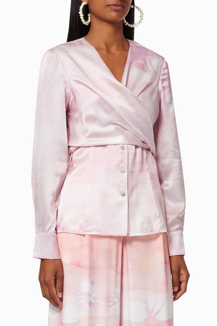 

Aquarella Drape Top, Pink