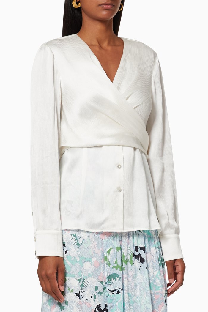 

Pearl Draped Top, Neutral