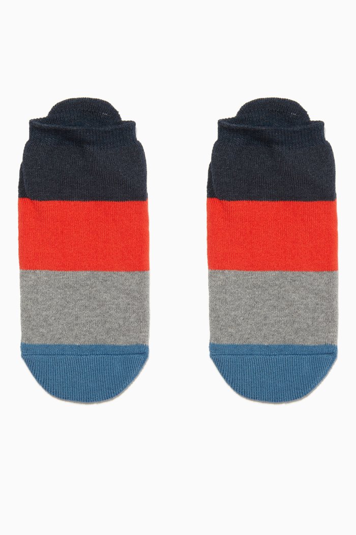 

Colour Block Socks in Cotton, Multicolour