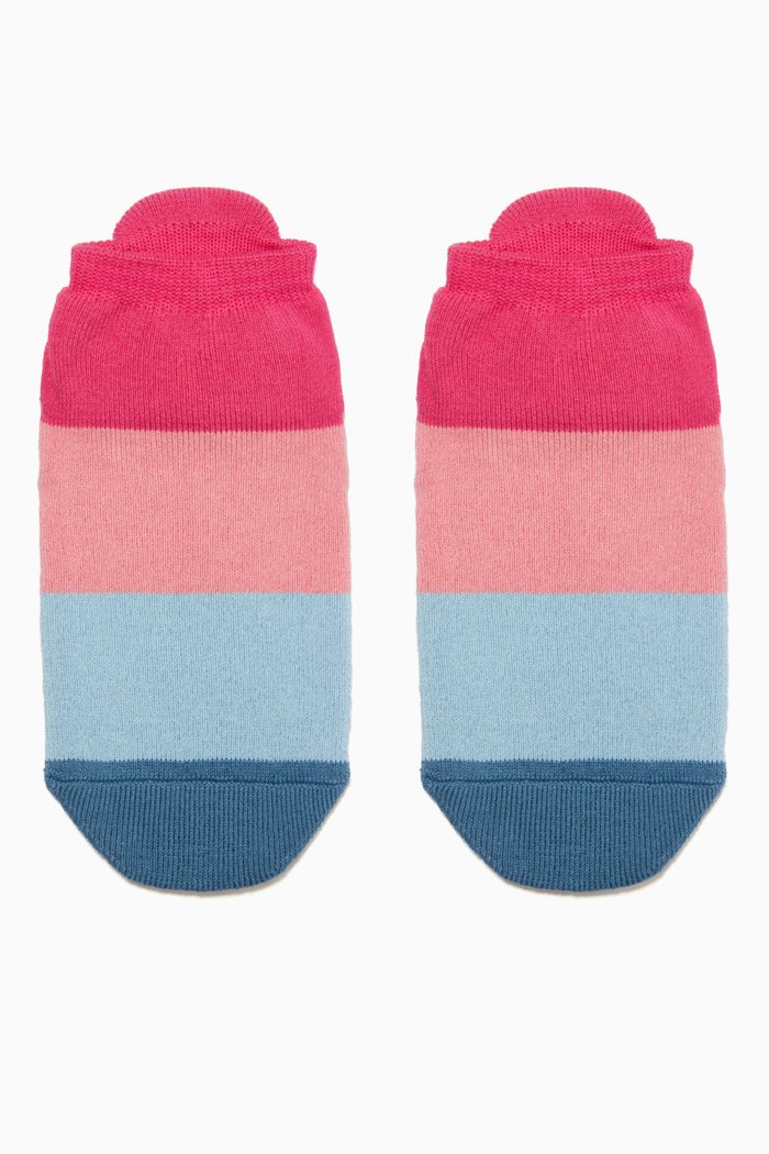 

Colour Block Socks in Cotton, Multicolour