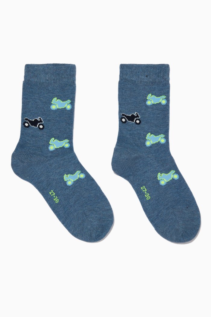 

Motorcross Kids Socks in Cotton, Blue