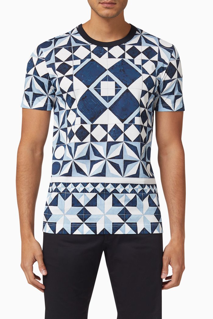

Majolica Cotton T-shirt, Blue