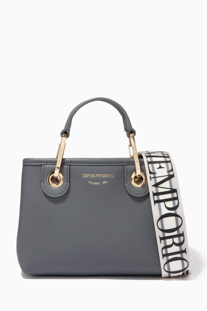 

My EA Mini Tote Bag in Eco Leather, Grey