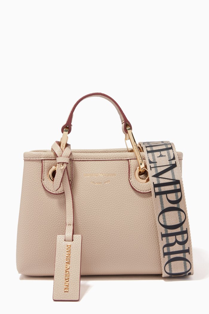 

My EA Mini Tote Bag in Eco Leather, Neutral