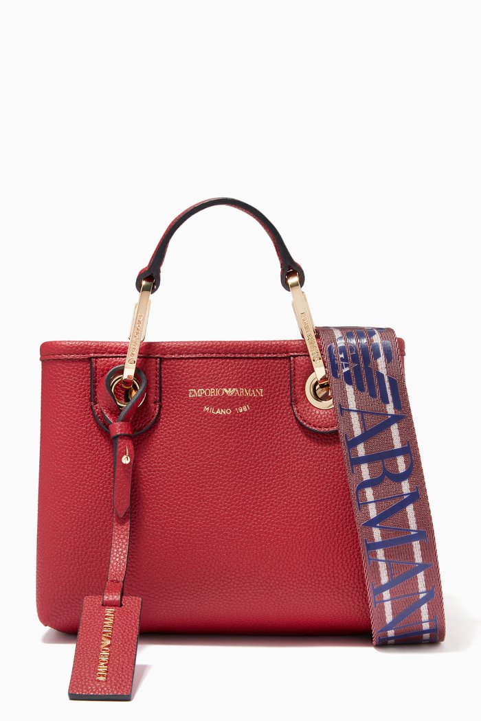 

My EA Mini Tote Bag in Eco Leather, Red