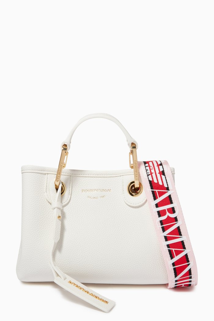

My EA Mini Tote Bag in Eco Leather, White