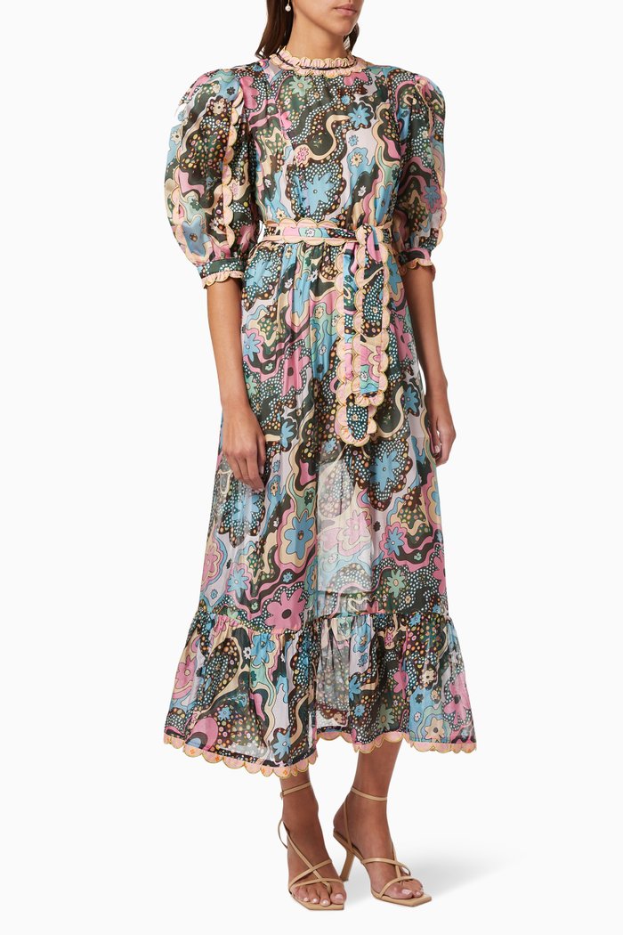 

Petunia Silk-blend Dress, Multicolour