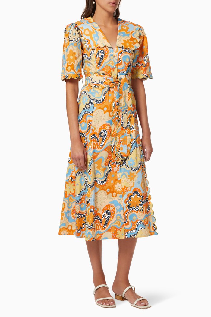 Margarita Midi Dress, Multicolour
