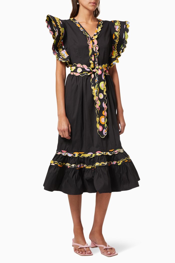 

Celidonia Midi Dress, Black