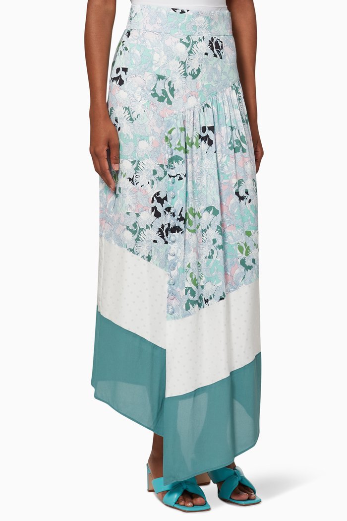 Floral Geo Skirt, Multicolour