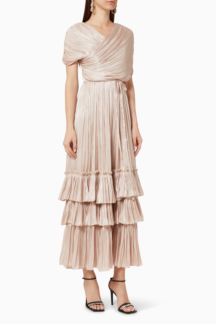 

Ruched Frill Dress, Pink