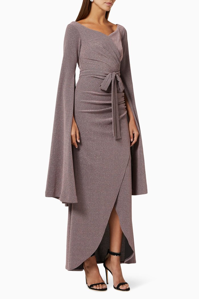 

Shimmer Wrap Dress, Pink
